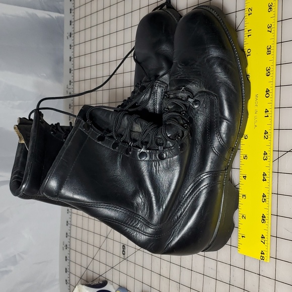 RO Search PJ 1089 Shoes Pj 89 Military Black Leather Combat Boots